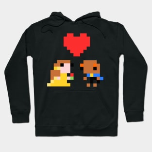 Beauty and the pixelated beast Hoodie